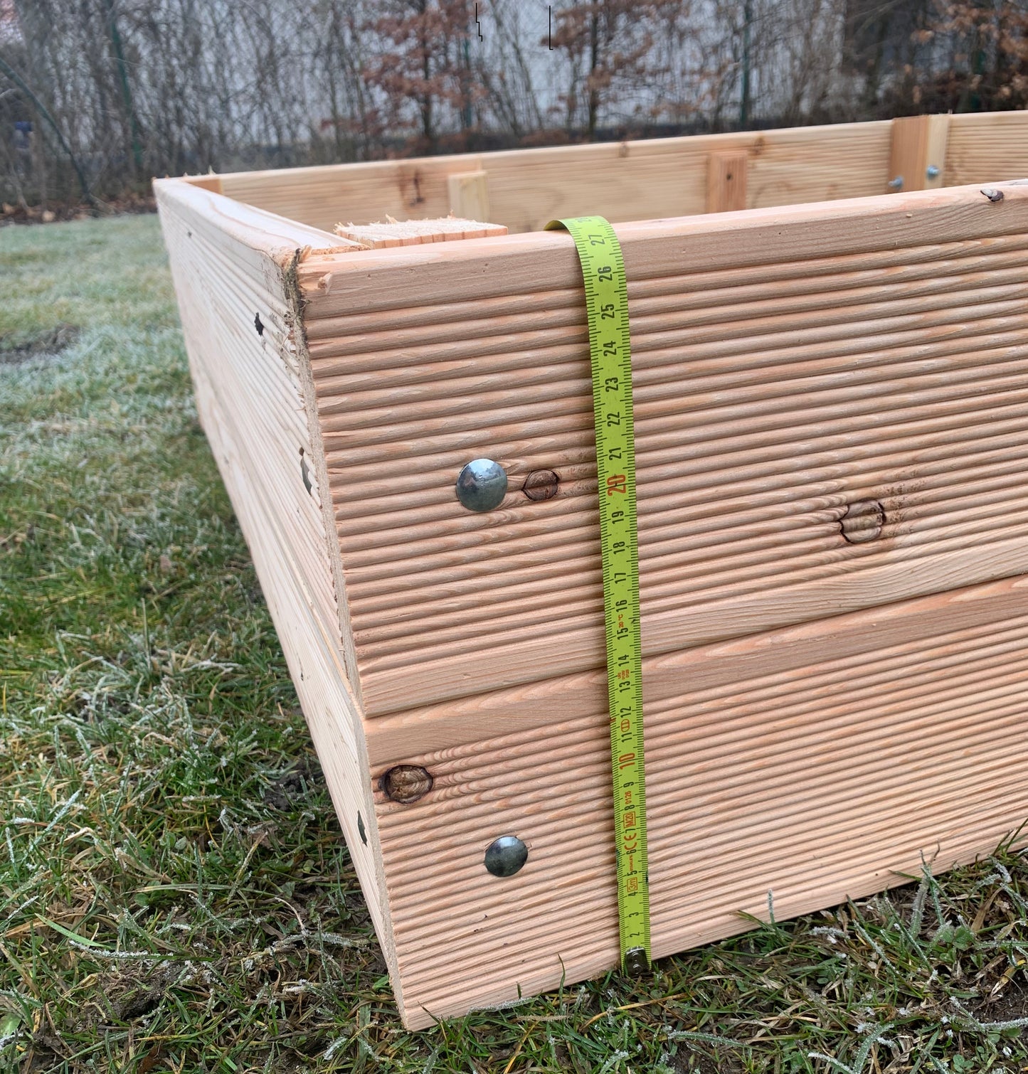 Modrzewiowa skrzynia na grządki (200x100 cm)